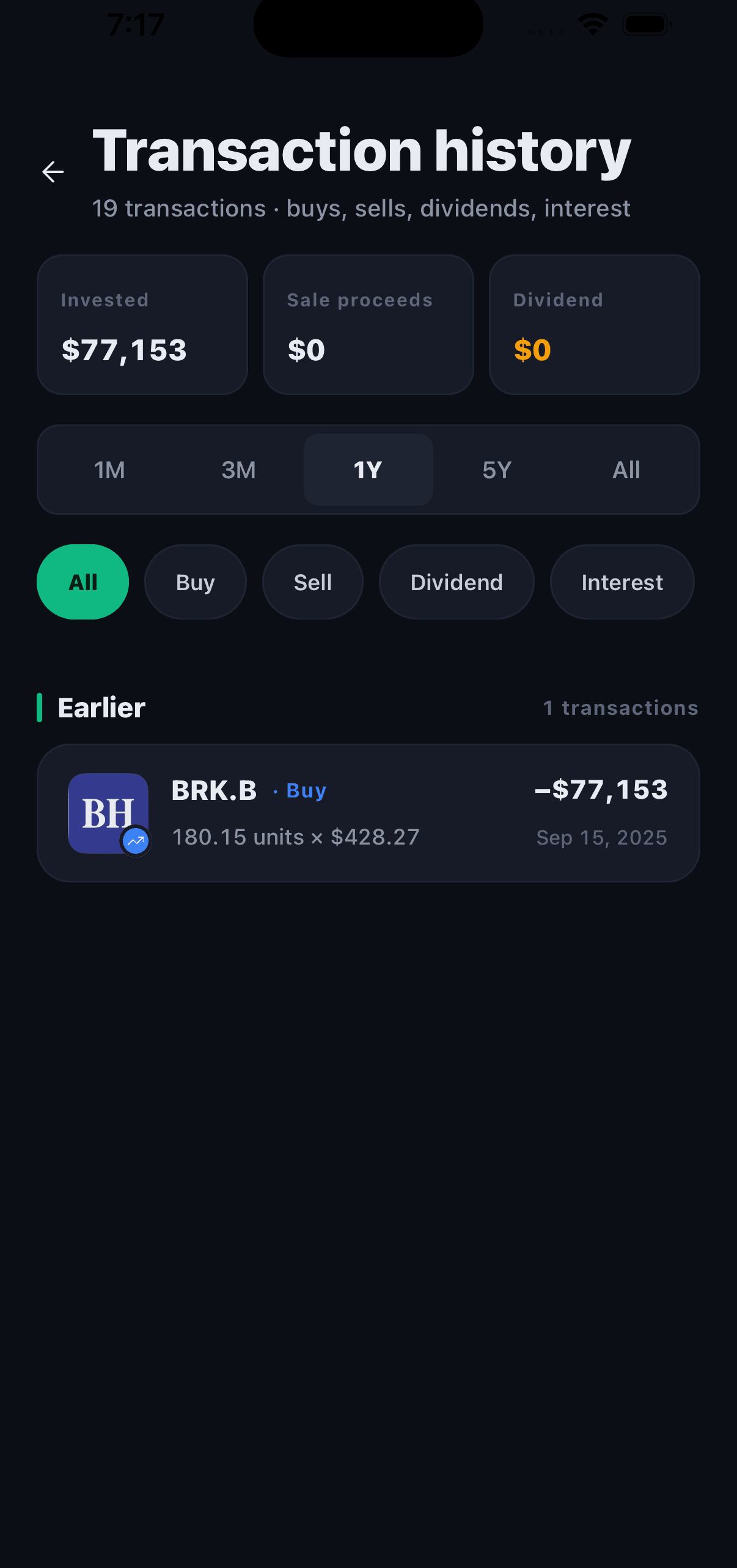 getVarlik transaction history